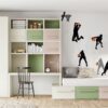 Kadın Basketbol Silüet Duvar Etiketi Seti – 7 Parça