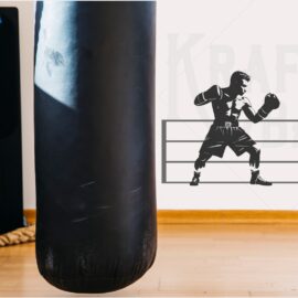 Boks Silüet Duvar Etiketi Seti