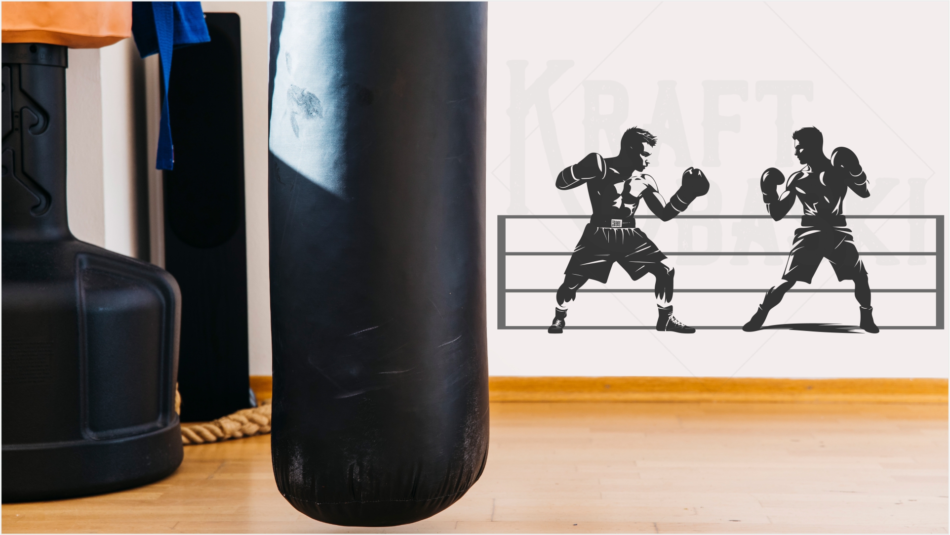 Boks Silüet Duvar Etiketi Seti